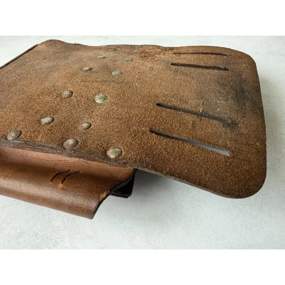 Vintage Leather Tool Pouch Bell System D Telephone Lineman Handyman Belt Loops
